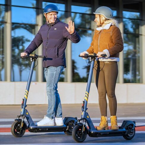 Hurtle Folding Electric Scooter - 10" Honeycomb Tires, 25 Miles Range, 19 MPH Max Speed, 500W 36V Brushless Motor Escooter with App Control, E-ABS Front Drum & Rear Disc Brakes, E-Scooter for Adult in Saudi Arabia