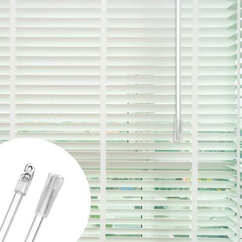 Blind Wand Replacement with Hook 2PCS 12 Inches Long Window Blind Tilt Wand with Hook and Grip Clear Plastic Blind Wand Opener Replacement for Vertical Wood Cordless Blinds in Saudi Arabia