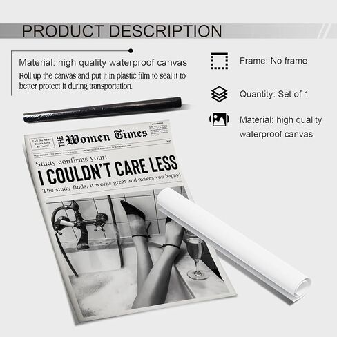 Generic Preppy Trendy Art Poster Black And White Wall Art Canvas Prints Poster Newspaper News Prints Art Retro Bar Cart Decor Girly Aesthetic Art Women print Poster Gift 12x16in Unframed poster in Saudi Arabia