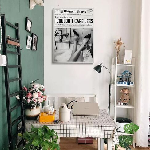 Generic Preppy Trendy Art Poster Black And White Wall Art Canvas Prints Poster Newspaper News Prints Art Retro Bar Cart Decor Girly Aesthetic Art Women print Poster Gift 12x16in Unframed poster in Saudi Arabia