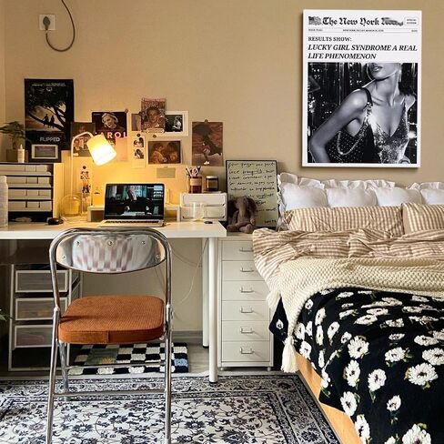 Generic Preppy Trendy Art Poster Black And White Wall Art Canvas Prints Poster Newspaper News Prints Art Retro Bar Cart Decor Girly Aesthetic Art Women print Poster Gift 12x16in Unframed poster in Saudi Arabia