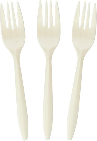 شوكة أدوات مائدة للاستعمال مرة واحدة صديقة للبيئة مقاس 6 بوصات من GreenWorks، عدد 1000 شوكة متوسطة الوزن من نشا الذرة ذات أساس حيوي in Kuwait