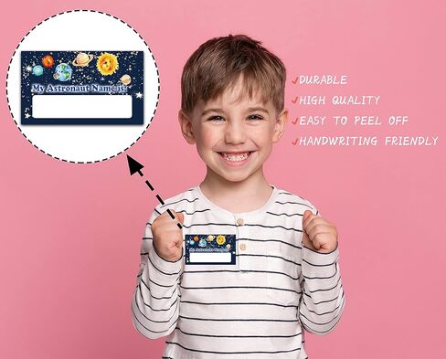 What's Your Astronaut Name Game - Outer Space Birthday Party Games for Boys - Family School Classroom Activity - 1 Standing Sign and 30 Stickers - Kids Space Party Supplies Decorations(14) in Kuwait