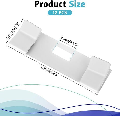 12 PCS Vertical Blind Repair Tabs Metal Vertical Blind Repair Vane Savers White Vertical Blinds Replacement Slats Vertical Blind Clips Vertical Blinds Replacement Parts for Vertical Blinds Repair in Saudi Arabia
