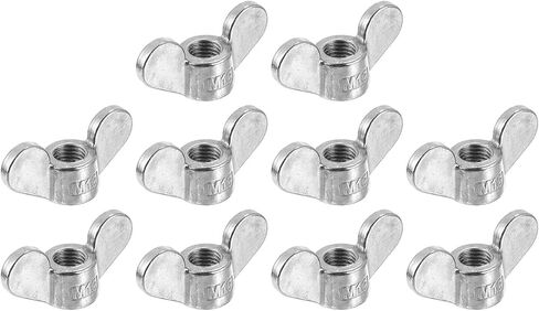 uxcell M10x1.5mm Wing Nut 4 Pcs, 304 Stainless Steel Butterfly Wing Nuts Fasteners Parts Hand Twist Tighten Wing Nuts for Machinery Electronic Equipment DIY, Silver in Saudi Arabia