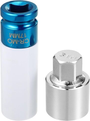 uxcell 1 Set 310 Wheel Lock Lug Nut Anti Theft Lug Nut Screw Removal Socket Key for Mercedes Benz Wheel Lock Key with Protector Nut Socket in Saudi Arabia