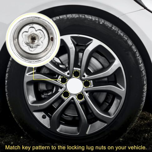 uxcell 1 Set 310 Wheel Lock Lug Nut Anti Theft Lug Nut Screw Removal Socket Key for Mercedes Benz Wheel Lock Key with Protector Nut Socket in Saudi Arabia