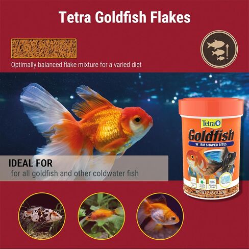 Tetra Goldfish Worm Shaped Bites Fish Food, 2.46 Oz., Complete Food for All Goldfish in Saudi Arabia