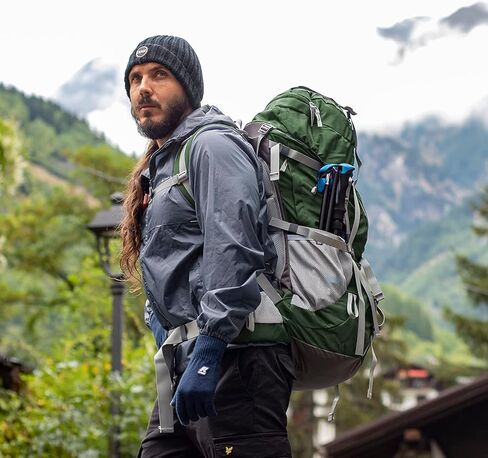 حقيبة ظهر بإطار داخلي من MOUNTAINTOP 70L للتخييم وحقيبة الظهر والمشي لمسافات طويلة للرجال والنساء مع غطاء للمطر in Kuwait