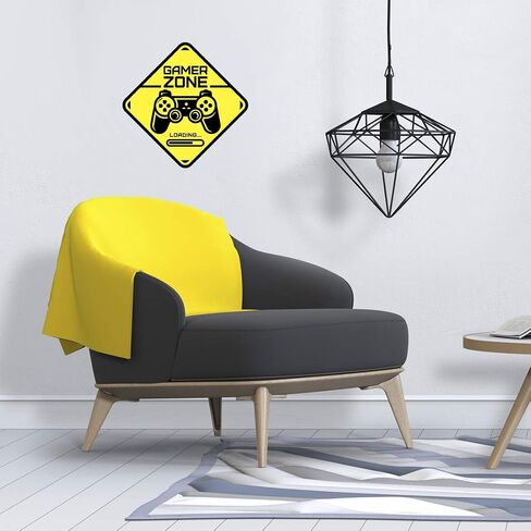 Gamer Zone door sign sticker wall art bedroom boys room gaming decor wallpaper decal stickers boy game vinyl decoration baby kid accessories bedroom kids decals video game loading removable controller in Kuwait
