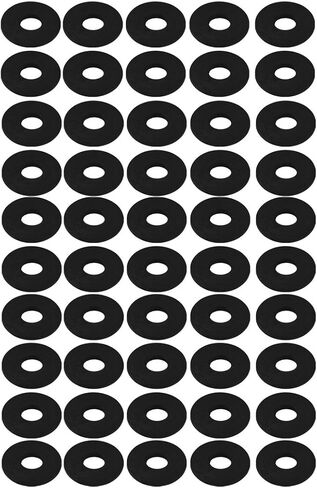 uxcell Rubber Flat Washers 14mm OD 6mm ID 2.5mm Thickness for Faucet Pipe Water Hose, Pack of 50 in Saudi Arabia