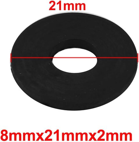 uxcell Rubber Flat Washers 14mm OD 6mm ID 2.5mm Thickness for Faucet Pipe Water Hose, Pack of 50 in Saudi Arabia