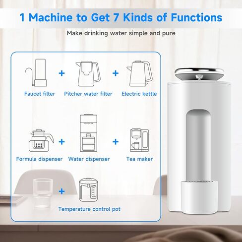نظام تنقية المياه RO مع موزع مياه ساخن فوري، خزان كبير، درجات حرارة قابلة للتعديل، تصريف فعال، وقفل أمان لدرجة الحرارة العالية، أبيض in Kuwait