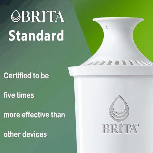 Standard Water Filter, Water Filter Replacement for Water Filter Pitcher and Dispensers, Replace 1,800 Plastic Water Bottles of 500 mL Per Year, Lasts Two Months or 40 gallons, 3 count in Saudi Arabia