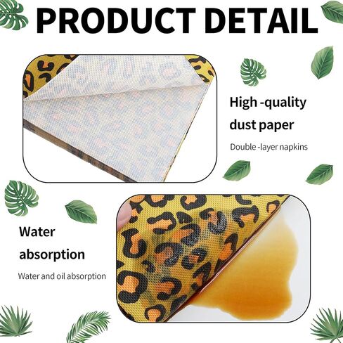 100Pcs Jungle Safari Wild Animal Party Supplies Disposable jungle zoo animal Print Paper Napkins for Birthday Party, Baby Shower and jungle safari theme party decorations in Saudi Arabia