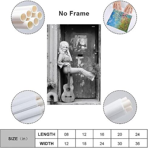 دوللي سنجر بارتون أبيض وأسود ملصق عتيق 90s قماش جدار الفن غرفة ديكور جمالي ملصقات 12 × 18 بوصة (30 × 45 سم) in Kuwait