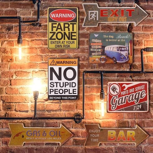 ملصق مضحك من QICH Matrix Retro Vintage Tin Sign - لافتة معدنية من القصدير مقاس 8 × 12 بوصة للجراج، البار، السينما، غرفة المعيشة، كهف الرجال، آرت ديكو in Saudi Arabia