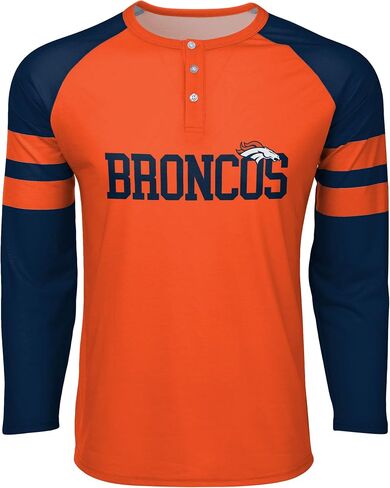 FOCO Men's NFL Team Logo Shirt Long Sleeve Henley in Saudi Arabia