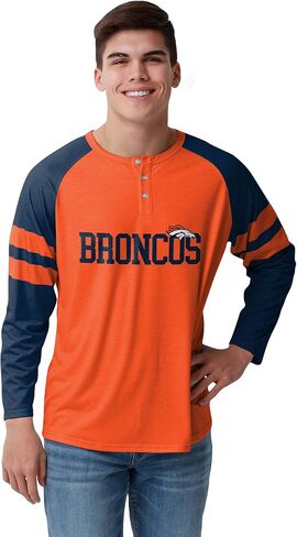 FOCO Men's NFL Team Logo Shirt Long Sleeve Henley in Saudi Arabia