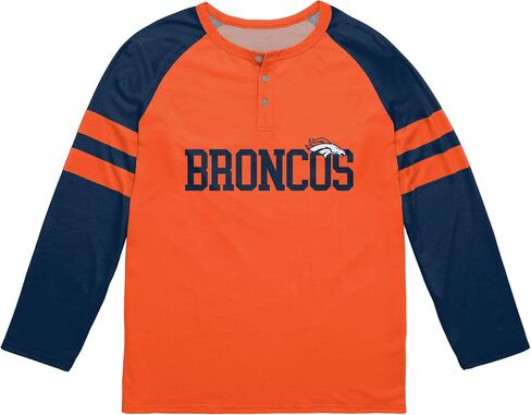 FOCO Men's NFL Team Logo Shirt Long Sleeve Henley in Saudi Arabia