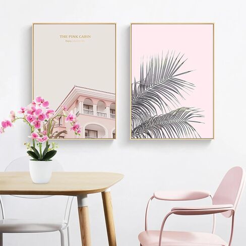 Orchid Artificial Flowers with Vase Fake Orchid Plants Realistic Pink Faux Orchid for Home Office Bathroom Table Christmas Party Wedding Decor,Pink in Kuwait