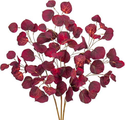 3 قطع 32 بوصة من أوراق القيقب الاصطناعية أغصان الخريف الصناعية الطويلة من أوراق الخريف نباتات وهمية بورجوندي بخاخات صناعية لطاولة وحدة التحكم في المطبخ وتزيين ترتيب الزهور in Kuwait