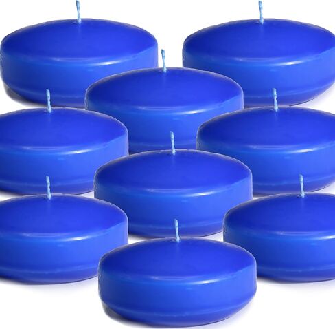 CandleNScent Unscented Floating Candles | Large 3 Inch - Fits in 3 Inch Vase and Above | Dark Blue | Floats On Water | Pack of 12 in Saudi Arabia