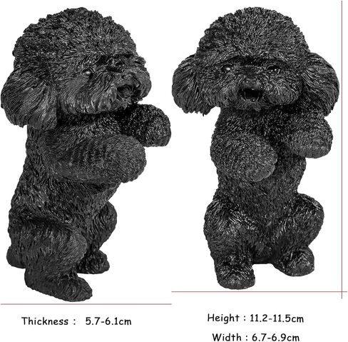 TUMBEELLUWA Sleeping French Bulldog Crystal Statue Realistic Puppy Black Obsidian Sculpture Carved Animal Collectible Figurine for Home Office Desk Decor, 1.77 inch in Saudi Arabia