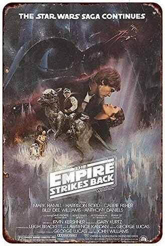 Tin Sign The Empire Strikes Back Star Wars Vintage Reproduction Metal Sign 8 x 12 in Saudi Arabia