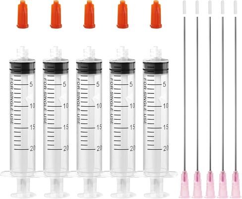 otwooi Syringes with 18 Ga Blunt Tip Needle, for Precision Liquid Handling and Refilling - 5ml 10ml 20ml 30ml Syringe Blunt Needles, Ideal for Liquids, Adhesives, and Oils(10ml, 5pcs) in Saudi Arabia