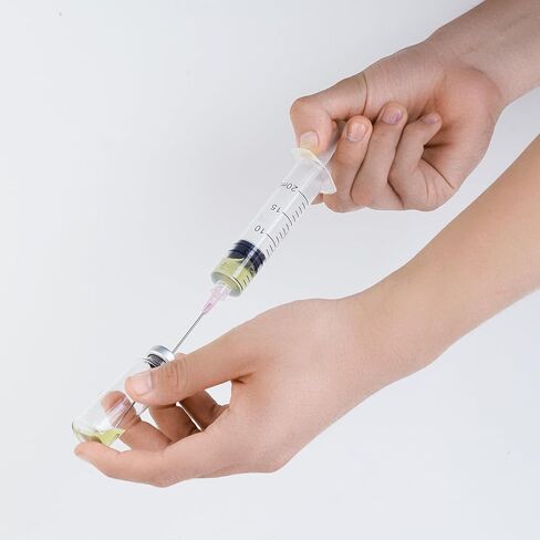 otwooi Syringes with 18 Ga Blunt Tip Needle, for Precision Liquid Handling and Refilling - 5ml 10ml 20ml 30ml Syringe Blunt Needles, Ideal for Liquids, Adhesives, and Oils(10ml, 5pcs) in Saudi Arabia