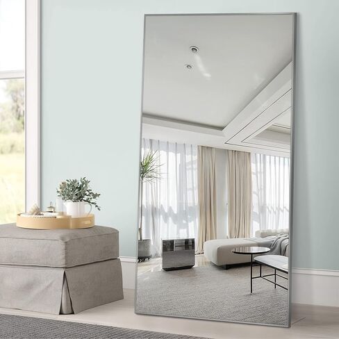 NeuType 71"x24" Big Mirror Full Length Floor Mirror Bathroom Mirrors for Wall Sand Gray Mirror Full Length Mirror Full Body Mirrors for Bedroom Rectangle Mirror in Saudi Arabia