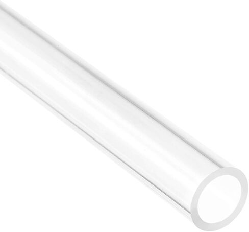 uxcell Clear Rigid Acrylic Pipe 13mm(1/2") ID x 15mm OD x 0.5m(20") Round Tube Tubing in Saudi Arabia
