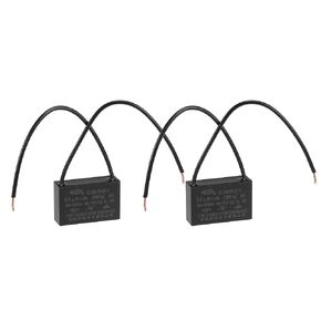 uxcell Ceiling Fan Capacitor CBB61 0.8uF 250V AC 2 Wires Metallized Polypropylene Film Capacitor 36x23x12mm for Electric Fan Pump Motor Generator 2Pcs