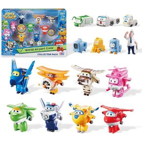 Super Wings Toys, Transformer Toys 2 Inch, Airplane Toy for Kids 3-5 Years Old, 15 Packs Transforming Jet Playset, Real Mobile Wheels, Birthday Party Supplies for Preschool Boys and Girls