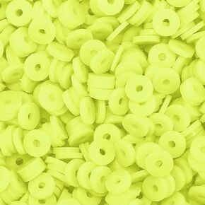 Bundooraking 2000+pcs Forest Green Clay Beads Bulk,Polymer Clay Beads for Bracelets Making, heishi Beads for Bracelets,bracelet beads Flat Beads (6mm).