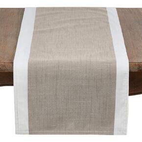 Polyester Table Runner with Banded Border Design