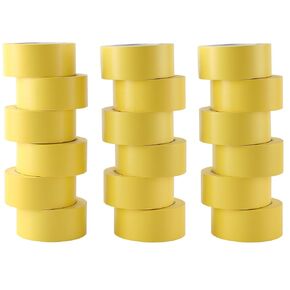 Lichamp 18 Rolls Vinyl Tape, Premium Safety Marking and Traffic Floor Marking Tape, Bundling, Social Distancing, 2 Inch x 36 Yards per Roll, 648 Total Yards, Yellow