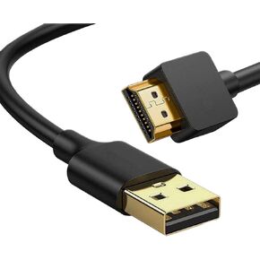USB to HDMI Cable 6.6FT, USB to HDMI Adapter for Monitor, USB 3.0 Male to HDMI Male Adapter for TV/DVD Player/Projector