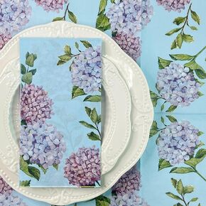 Elegant Floral Paper Napkins Dinner Size (20-Count/33x40cm/2-Ply) Disposable Decorative Napkins Paper for Picnic Party Wedding Bridal Shower Holiday Spring Summer Fall (FR2401)