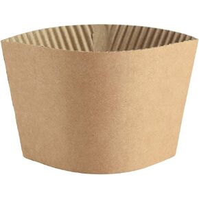 Coffee Sleeves - 500 count SPRINGPACK Disposable Corrugated Hot Cup Sleeves Jackets Holder - Kraft Paper Sleeves Protective Heat Insulation Drinks Insulated Fits 12,16,20,22,24 oz Coffee Cups