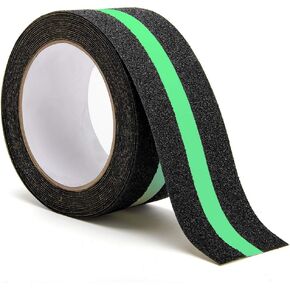 Anti Slip Grip Tape Glow in The Dark, Non-Slip Traction Luminous Tape Sticker Reduce The Risk of Slipping for Indoor or Outdoor Stair Tread Step and Other Slippery Surfaces, 2 Inch x 16.4 Ft