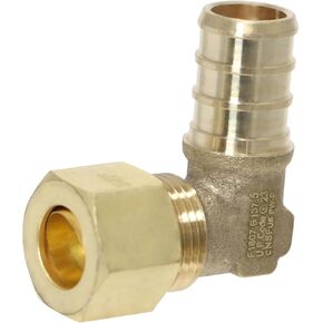 2 Pcs XFITTING OD Compression 3/8 Inch x 1/2 Inch Pex Transition Straight Adapter, 26-5-2=2X
