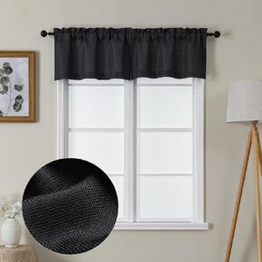 Lecloud Bessie Light-Filtering Curtains 63 Inch Length 2 Pieces, Airy & Privacy Window Curtain Panels, Bedroom Curtains with Rod Pocket (Each 40 W x 63 L, 2 Panels Set, Natural)