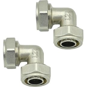 2Pack 3/4’’ M8067 Equal Elbow Fitting for 3/4-Inch Tubing Compatible with Maxline Shop Garage Compressed Air lineTube System Kit
