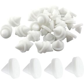 120pcs 1/2'' Rubber Door Silencer, White Metal Door Silencer Hinge Outlet Door Silencer Metal Door Stop Silencers for Metal Door Metal Frame
