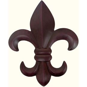 Fleur De Lis Wall Hanging Metal Plaques with Hanger - Rustic Home Décor 8"