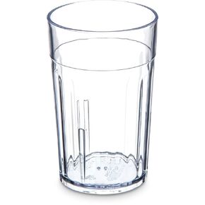 Carlisle FoodService Products Bistro Tumbler Plastic Tumbler for Restaurants, Catering, Kitchens, Plastic, 5.6 Ounces, Clear