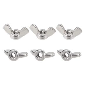 1/2-13(D) Butterfly Wing Nuts - 1Pack - Good for Construction Industry - 304 Stainless Steel Butterfly Wing-Nut - Silver