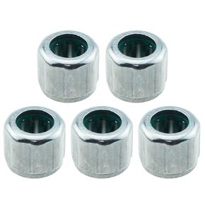 RLECS 5PCS 12mm/0.47inch Unidirectional Bearing HF081412 Silver 304 Stainless Steel Green Cage Needle Roller Bearing Suitable for Power Tool and Spinning Mop Bucket and Gearbox